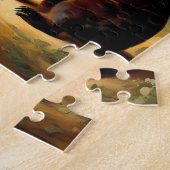 若い熊遊が母親と ジグソーパズル (側面)