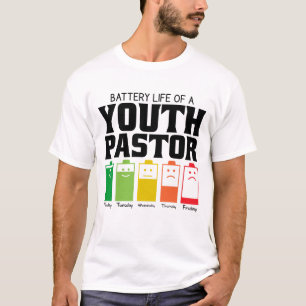 若い牧師の電池寿命 Tシャツ