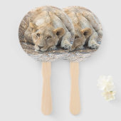 若い獅子 ハンドファン (正面&裏面)