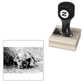 若い獅子 ラバースタンプ (押印)