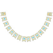 若い男の子の水玉模様かテディー・ベアの誕生日の旗布 バンティングフラッグ (全)