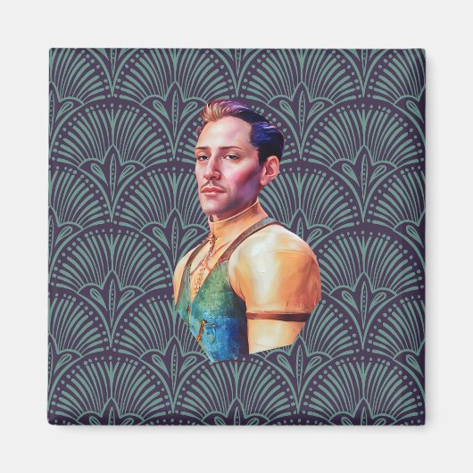 若い男の磁石 マグネット (正面)