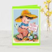 若い男グリーティングカード! カード (黄色い花)