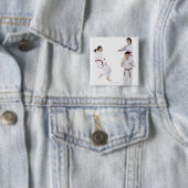 若い男性のサイドプロファイル2 缶バッジ (インサイチュ)