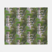 若い白鳥 フリースブランケット (正面(横))