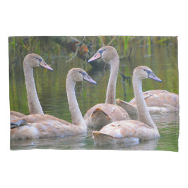 若い白鳥 枕カバー