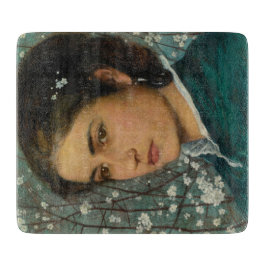 若い美しいエレガント（女性） (女性ポートレート) カッティングボード