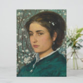 若い美しいエレガント（女性） (女性ポートレート) カード (スタンド正面)