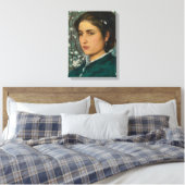 若い美しいエレガント（女性） (女性ポートレート) キャンバスプリント (インサイチュ (寝室))