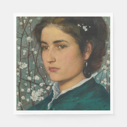 若い美しいエレガント(女性) (女性ポートレート) スタンダードランチョンナプキン (正面)