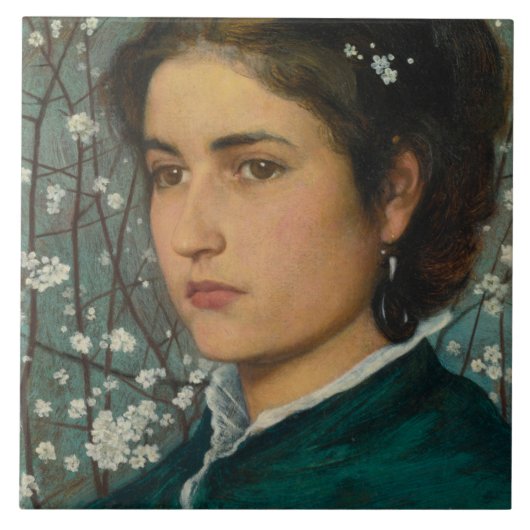 若い美しいエレガント（女性） (女性ポートレート) タイル (正面)