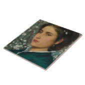 若い美しいエレガント（女性） (女性ポートレート) タイル (側面)