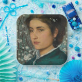 若い美しいエレガント(女性) (女性ポートレート) ペーパープレート (パーティー)