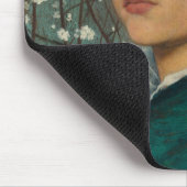 若い美しいエレガント(女性) (女性ポートレート) マウスパッド (コーナー)