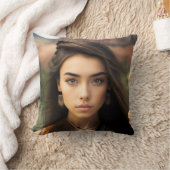 若い美しい先住民のアメリカ人女性のセット クッション (ブランケット)