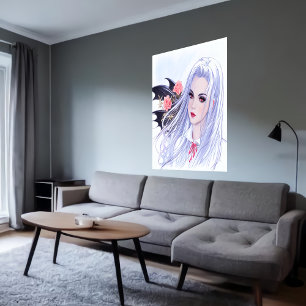 若い美しい女性   AIアートポスター ポスター