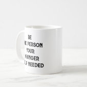 若い自分が自己愛を必要としている人である コーヒーマグカップ (正面左)