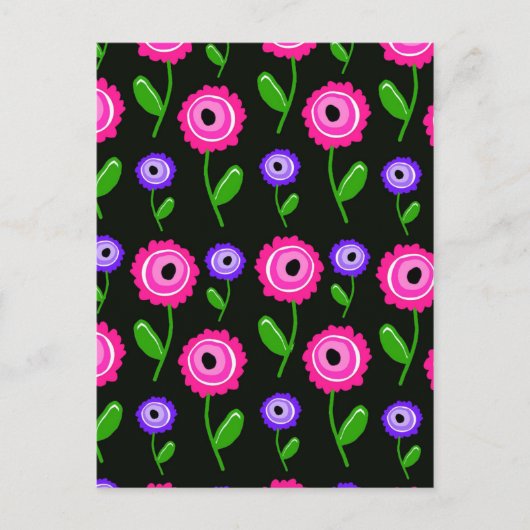 若い花模様 ポストカード (正面)