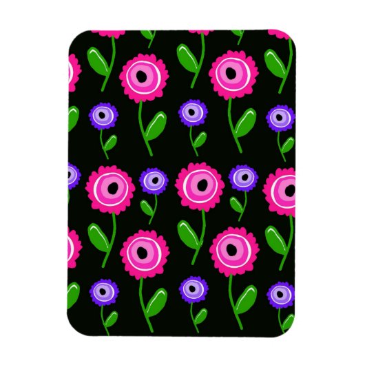 若い花模様 マグネット (縦)