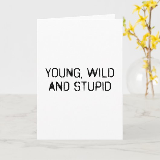 若い荒々しく愚かな カード (黄色い花)