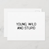 若い荒々しく愚かな ポストカード (正面/裏面)