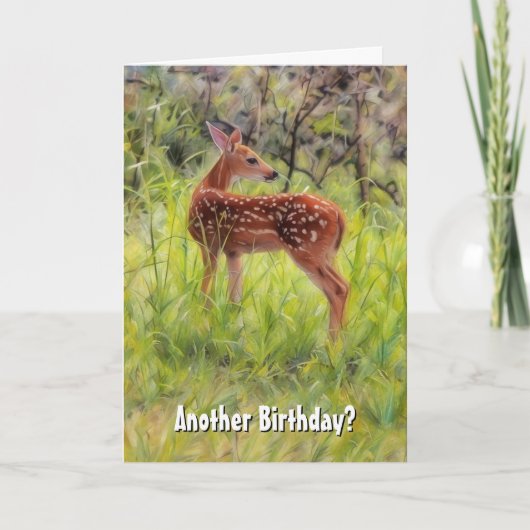 若い誕生日おもしろいプンディアー自然誕生日カード カード (正面)