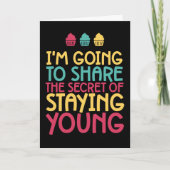 若い誕生日にとどまる秘おもしろい密 カード (正面)