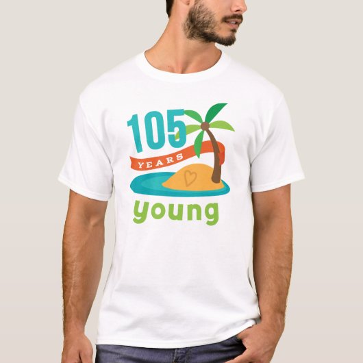 若い誕生日プレゼント105年の Tシャツ (正面)