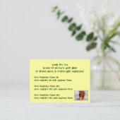 若い赤い牛のシャワーギフトレジストリ西 エンクロージャーカード (スタンド正面)