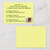 若い赤い牛のシャワーギフトレジストリ西 エンクロージャーカード (正面/裏面)