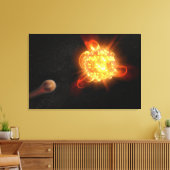 若い赤色矮星 キャンバスプリント (インサイチュ (リビング))