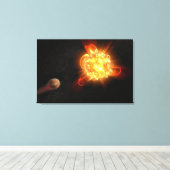 若い赤色矮星 キャンバスプリント (インサイチュ (ウッドフロア))