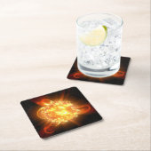 若い赤色矮星 スクエアペーパーコースター (インサイチュ)