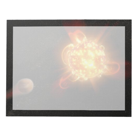 若い赤色矮星 ノートパッド (正面)