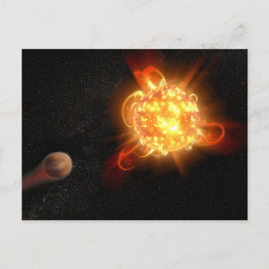 若い赤色矮星 ポストカード (正面)