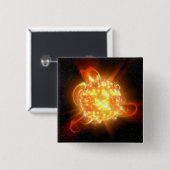 若い赤色矮星 缶バッジ (正面&裏面)