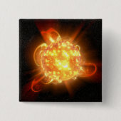 若い赤色矮星 缶バッジ (正面)