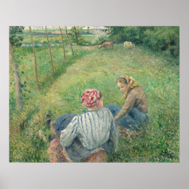 若い農夫の女の子 – カミーリピサロファインアート ポスター