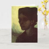 『若い農婦の頭部』（若いなのうふのとうぶ、仏: Tête de jeune paysanne）by  カード (黄色い花)