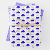 若い野球ソフトボールファンの誕生日パーティー   ラッピングペーパーシート (インサイチュ)