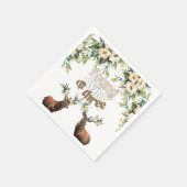 若い野生と自由なウッドランドパーティー紙ナプキン スタンダードカクテルナプキン (角)