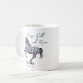 若い野生と自由なギャロピンアパルーサカスタム コーヒーマグカップ (正面左)