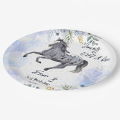 若い野生と自由なギャロピンアパルーサ誕生日 ペーパープレート (アングル)