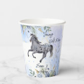 若い野生と自由なギャロピンアパルーサ誕生日 紙コップ (裏面)