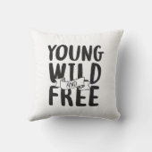 若い野生と自由なポップ・アートの文化ことわざデザイン クッション (裏面)