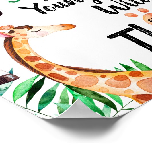 若い野生と3つのサファリ動物の第3誕生日 ポスター (角)