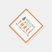 若い野生と3つの森の誕生日パーティナプキンス スタンダードカクテルナプキン (角)