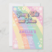 若い野生と3つの誕生日の招待 招待状 (正面)