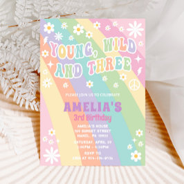 若い野生と3つの誕生日の招待 招待状