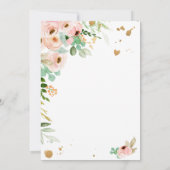 若い野生と3つの誕生日招待状フローラピンク 招待状 (裏面)
